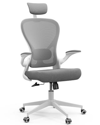 Chaise pivotante moderne avec bras pliables Type métallique chaise de bureau ergonomique à domicile