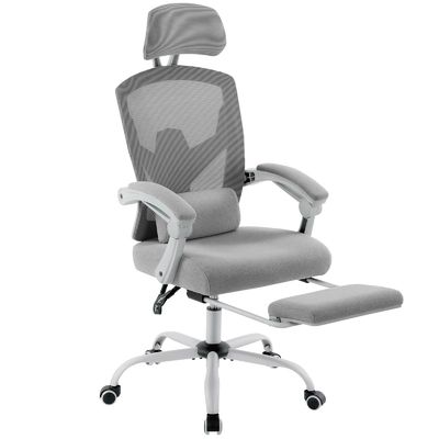Chaise de bureau d'ordinateur de bureau ALINUNU avec molette arrière et roues roulantes 34,4 livres