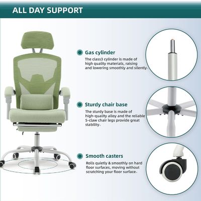 27.56&quot;D x 18.5&quot;W x 47.8&quot;H Chaise pivotante en treillis arrière pour ergonomie de bureau