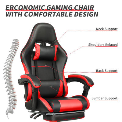 Chaise de jeu en métal de couleur personnalisée avec hauteur réglable et support lombaire
