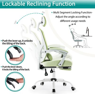 Chaise de bureau à molette arrière avec fonctions pivotantes et inclinables