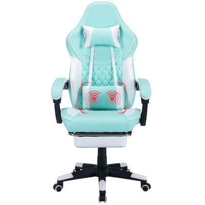 Chaise de jeu pivotante ergonomique Chaise en cuir avec fonction de massage et conception pliable