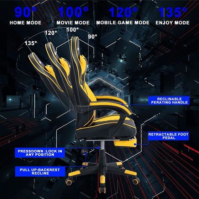 Chaise de jeu de massage en cuir en rotation Conception ergonomique et pivotante nécessitant un siège