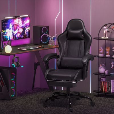 Couleur personnalisée fauteuil de jeu de massage informatique ergonomic à dos haut avec repose-pieds