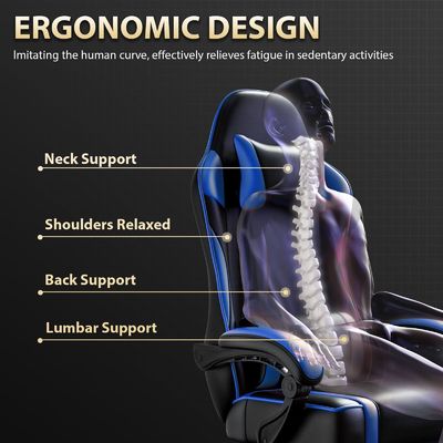 ALINUNU 2024 PC fauteuil de jeu de course réglable en cuir incluse