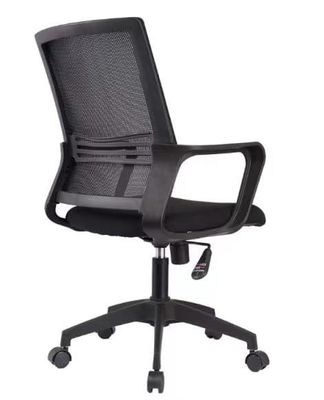 Chaise de bureau réglable en nylon à base de maille avec tissu personnalisé et dos en PP noir