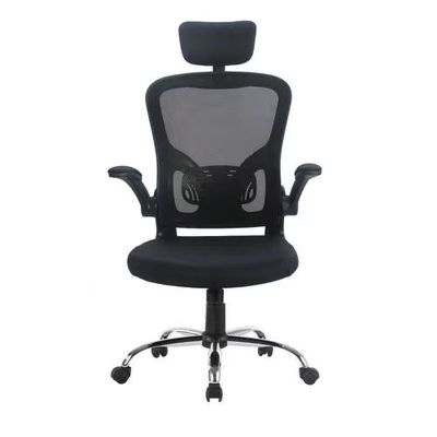 Chaise de bureau confortable à dos en maille haute avec accoudoir chromé de ALINUNU