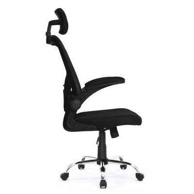 Chaise de bureau confortable à dos en maille haute avec accoudoir chromé de ALINUNU