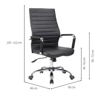 Chaise de bureau en maille de cuir brun de style moderne avec support lombaire et emballage du courrier