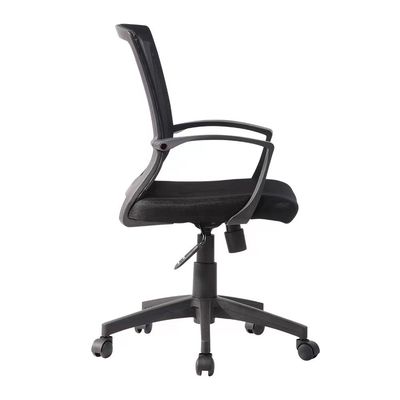 Chaise de bureau administratif à base de nylon en maille noire pour les milieux professionnels