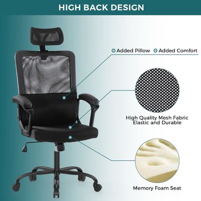 Chaise d'ordinateur de bureau à domicile en maille ergonomique avec couleur personnalisée et roulement rotatif