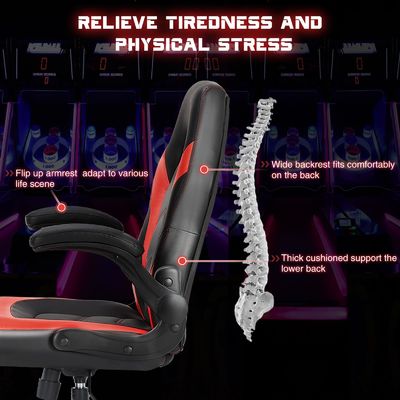 Chaise de jeu informatique ergonomique ALINUNU avec hauteur réglable et couleur personnalisée