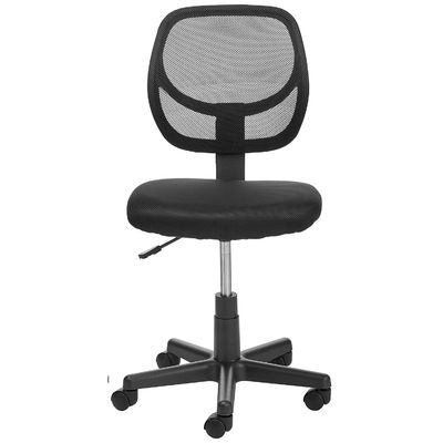 Chaise de bureau d'ordinateur à dos bas avec fonction de rotation à hauteur réglable