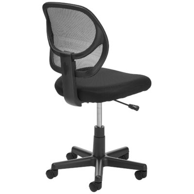 Chaise de bureau d'ordinateur à dos bas avec fonction de rotation à hauteur réglable