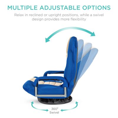 Design moderne ALINUNU Chaise de jeu pivotante pour télévision 360 degrés Rocker de plancher polyvalent