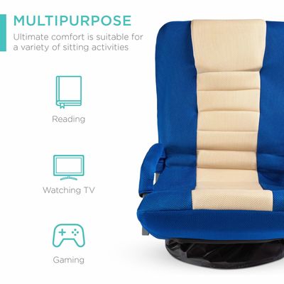 Design moderne ALINUNU Chaise de jeu pivotante pour télévision 360 degrés Rocker de plancher polyvalent