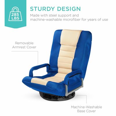 Design moderne ALINUNU Chaise de jeu pivotante pour télévision 360 degrés Rocker de plancher polyvalent