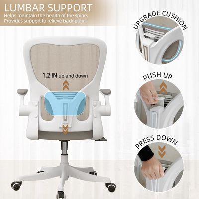 Tableau et chaise en maille arrière chaise de bureau avec support lombaire hauteur réglable