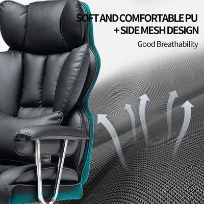 Assurance garantie d'une chaise informatique en cuir en PU moderne avec support lombaire et pieds