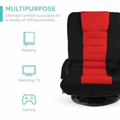 Chaise de jeu pivotante de couleur personnalisée Emballage du courrier Y 360 degrés Chaise de sol polyvalente