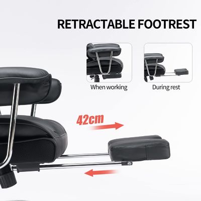Assurance garantie d'une chaise informatique en cuir en PU moderne avec support lombaire et pieds