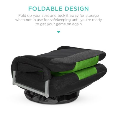 Chaise de jeu pivotante à 360 degrés de design moderne avec réglage de hauteur et fonction de fauteuil