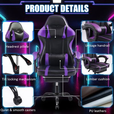 Chaise de jeu ergonomique réglable en hauteur pour adultes