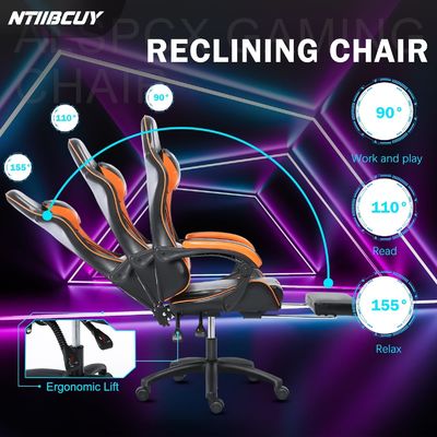 Chaise de jeu ergonomique pour adultes en cuir synthétique