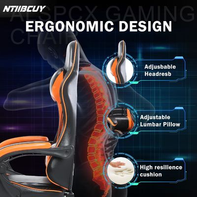 Chaise de jeu ergonomique pour adultes en cuir synthétique