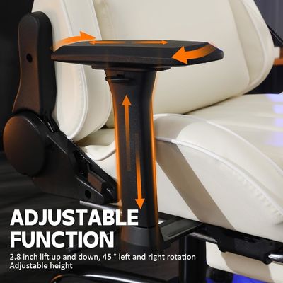 Personnalisez la chaise de jeu ergonomique de bureau à domicile avec hauteur et repose-pieds réglables