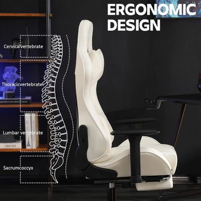 Personnalisez la chaise de jeu ergonomique de bureau à domicile avec hauteur et repose-pieds réglables