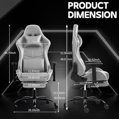 Couleur personnalisée Chaise de jeu ergonomique hauteur réglable et fonction de fauteuil