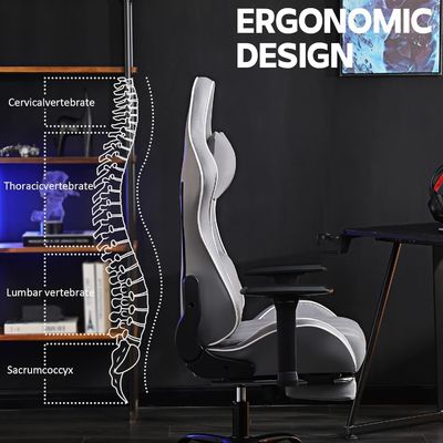 Couleur personnalisée Chaise de jeu ergonomique hauteur réglable et fonction de fauteuil