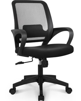 Chaise d'ordinateur en mousse avec support lombaire chaise de bureau ergonomique réglable