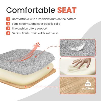Chaise d'ordinateur en mousse avec support lombaire chaise de bureau ergonomique réglable
