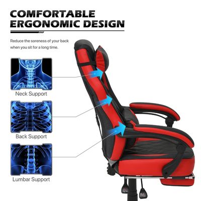 Moderne fauteuil de jeu ergonomie pour ordinateur fauteuil de course en cuir en PU