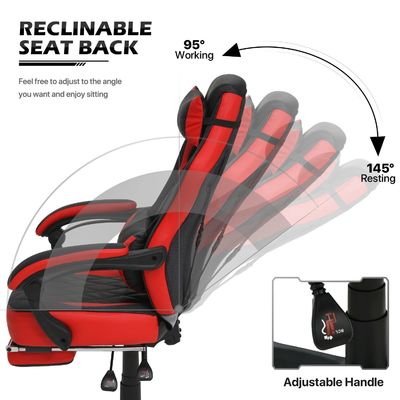 Moderne fauteuil de jeu ergonomie pour ordinateur fauteuil de course en cuir en PU