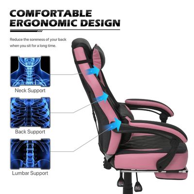 Chaise de jeu en cuir en PU de style de course ALINUNU avec couleur personnalisée et design ergonomique