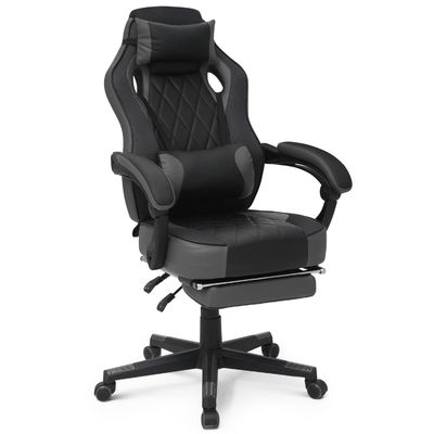 Chaise pivotante ALINUNU PU Chaise de jeu en cuir avec 360 pivotements / réglage de hauteur / recul