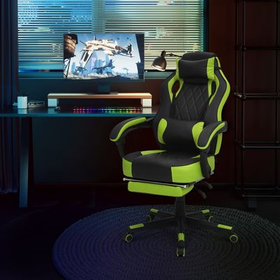 ALINUNU Style de course Chaise de jeu en PU Chaise d'ordinateur ergonomique avec un design moderne