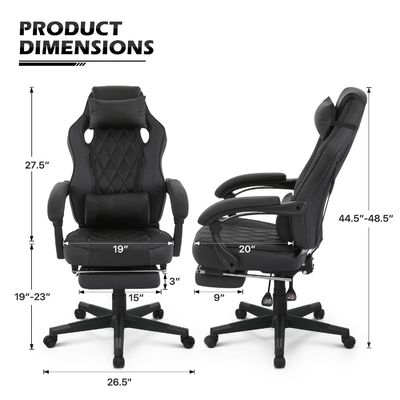 Obtenez le fauteuil de jeu ultime chez ALINUNU Racing Style en cuir en PU avec hauteur réglable