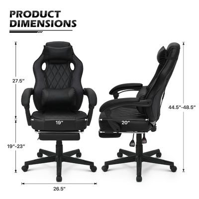Le fauteuil de jeu en PU d' ALINUNU, style de course ergonomique réglable pour de longues séances de jeu.