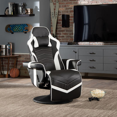 Chaise de jeux d'ordinateur avec repose-pieds de ALINUNU réglable et rembourrée