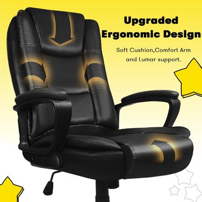 Chaise de bureau à support lombaire réglable Dimensions du produit 23,82&quot;D x 24,53&quot;W x 46,4&quot;H