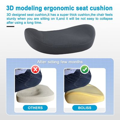 Chaise informatique à treillis ergonomique à 360 rouleaux avec réglage de la hauteur et fonction de soutien de la taille