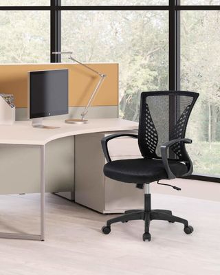 Chaise de bureau à ascenseur à gaz direct avec fonction de soutien de la taille et poids maximum de 300 livres