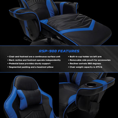 48.5 Pounds Chaise de jeu avec repose-pieds Couleur personnalisée et fonctionnalités multi-fonctionnelles