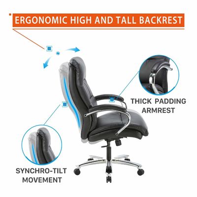 Chaise de bureau ergonomique à finition directement frottée à l'huile avec dos en maille et bras réglable en hauteur