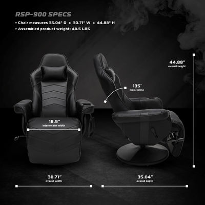 Chaise de jeu à 360 rouleaux avec réglage de hauteur et design moderne