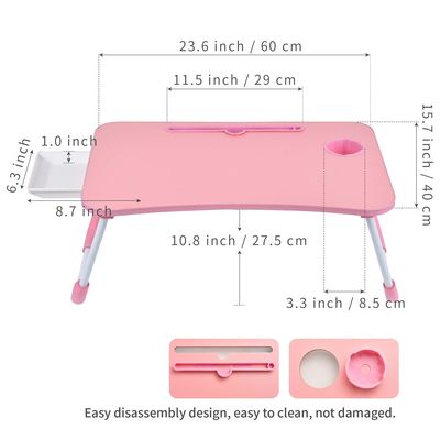 Tableau de bureau avec porte-gobelets portable